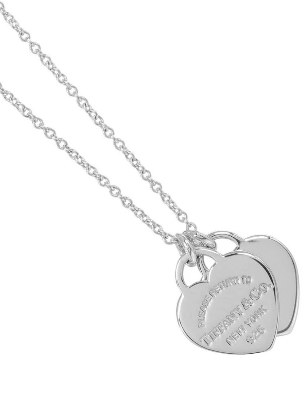 TIFFANY&Co. Return to TIFFANY & Co. Necklace Double heart tag mini Silver9...